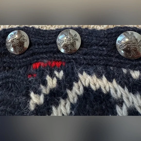 Vintage Ralph Lauren Holiday Christmas Fair Isle Red & Navy Olympics Sweater - Picture 14 of 16